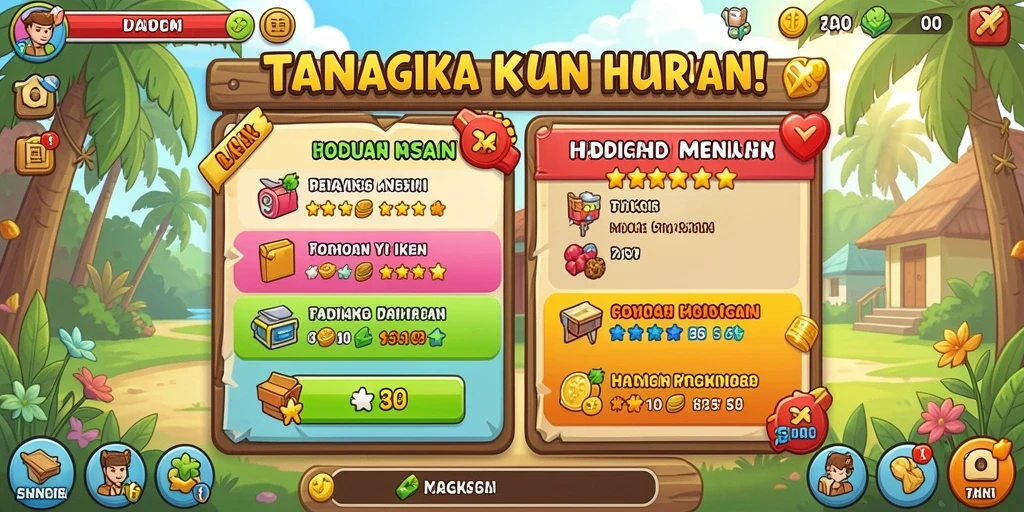 Tampilan awal permainan yang menarik.